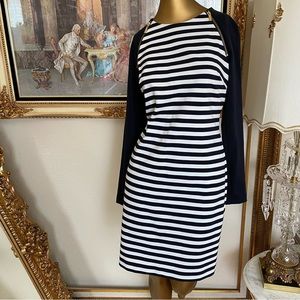 Michael Kors Stripe Long Sleeve Dress
